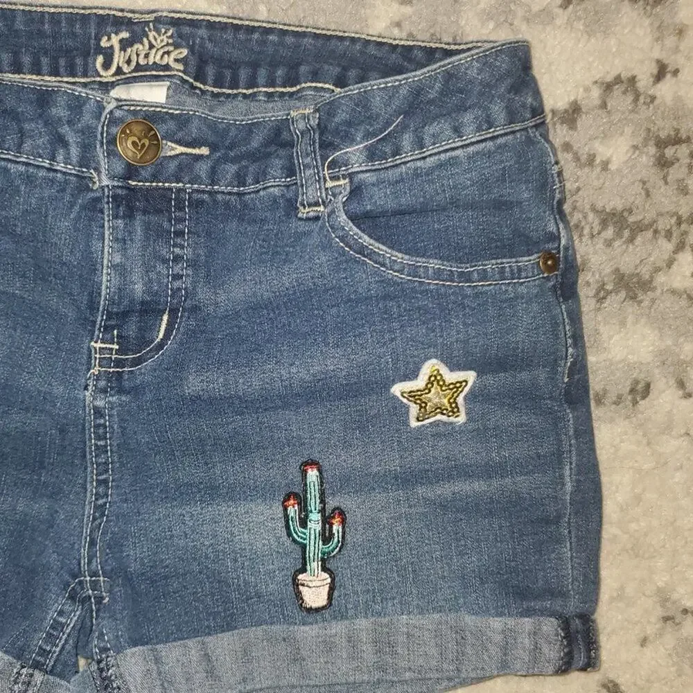 Justice denim shorts